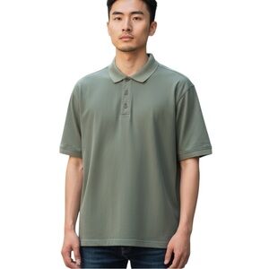 Eagle Dry Goods Co. 100% Silk, Mens, Short Sleeve Polo,‎ Light Green, Large